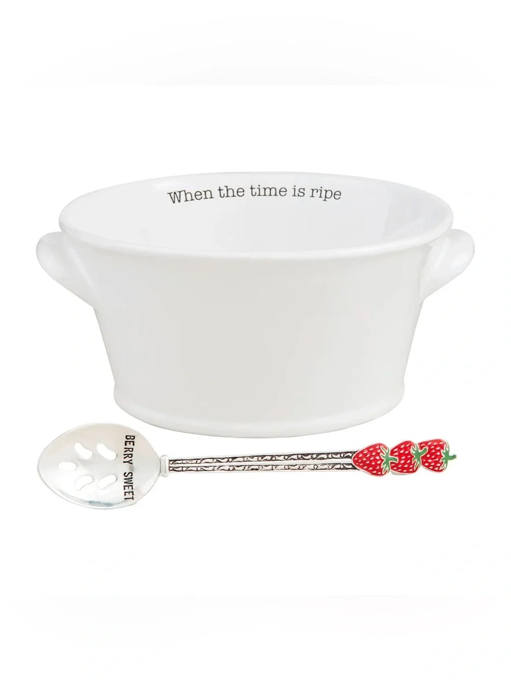 Time is Ripe Strawberry Bowl Set by Mud Pie